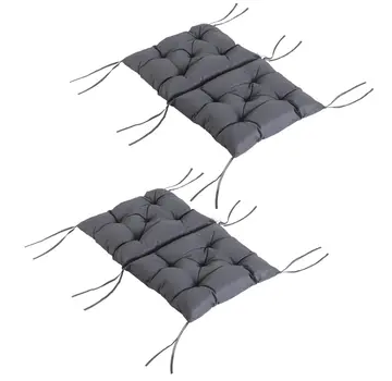 Outsunny Outsunny 2 coussins pour chaises - dossier bas - Gris - 98 l x 50 l x 8 p cm