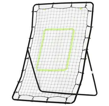 HOMCOM HOMCOM Rebondisseur de football - filet d'entraînement - 90x80x140 cm - Noir