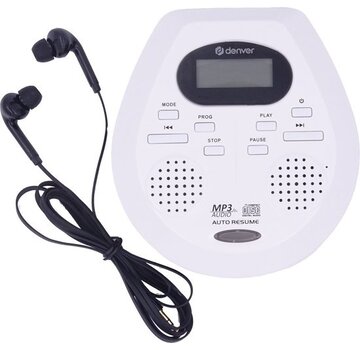 Denver Denver Discman - Lecteur CD et MP3 portable - Antichoc - Haut-parleurs intégrés - Ecouteurs inclus - CD, CD-R, CD-RW, MP3 - DMP395