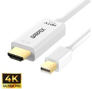 Garpex Garpex® Câble Mini DisplayPort vers HDMI - Câble Mini DP vers HDMI - Câble HDMI - 4K 30Hz Ultra HD - Blanc - 1,8 mètres
