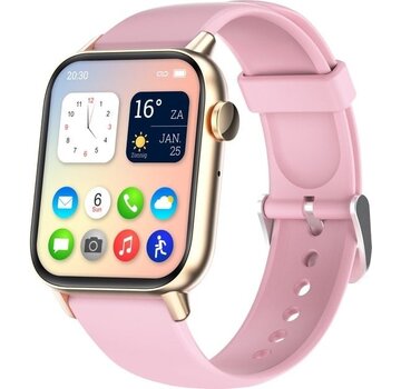 Nuvance Nuvance - Smartwatch Ladies - avec écran tactile HD - Montre - compatible iOS et Android - podomètre, compteur de calories, somnomètre - Rose Gold