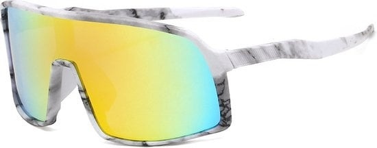 Garpex® Lunettes de cyclisme - Lunettes de sport - Lunettes de soleil polaroïd - Lunettes de soleil - Vélo de route - Vélo de montagne - Moto - Monture camouflage - Verres or