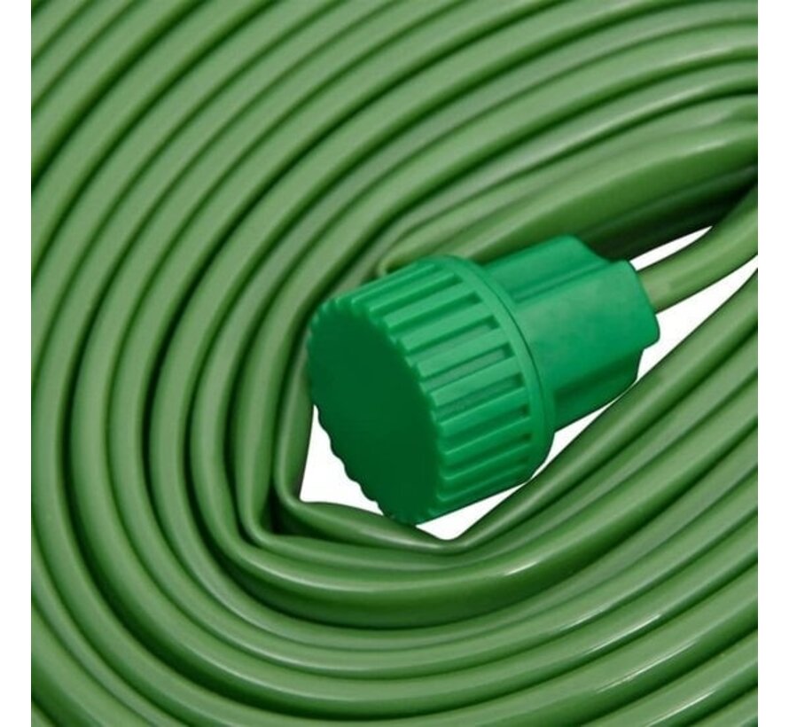 vidaXL Tuyau d'arrosage-3-tuyaux-PVC-7,5-m-vert