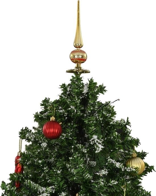 vidaXL - Arbre de Noël - enneigé - avec - base parapluie - 190 - cm - vert