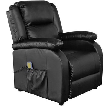 vidaXL vidaXL - Fauteuil de massage - faux cuir - noir