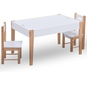 vidaXL vidaXL 3 - piece Children's table - and chair set black and white