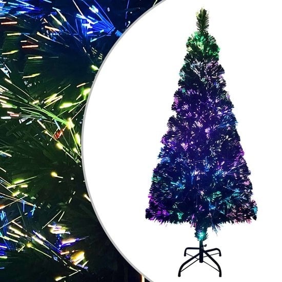 vidaXL - Arbre de Noël artificiel - avec - support - 210 - cm - fibre de verre - vert