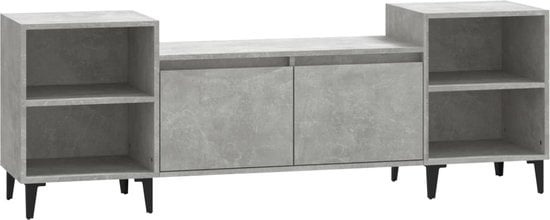 vidaXL - TV - meuble - 160x35x55 - cm - artisanal - bois - gris béton