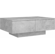 vidaXL vidaXL - Table basse - 90x60x31 - cm - aggloméré - gris béton