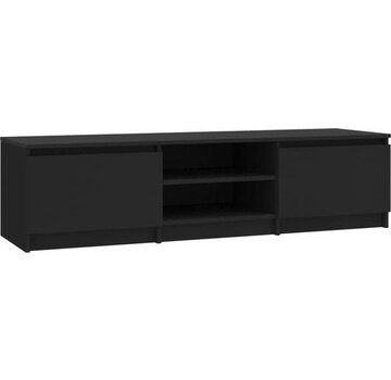 vidaXL vidaXL - TV - meuble - 140x40x35.5 - cm - fabriqué - bois - noir