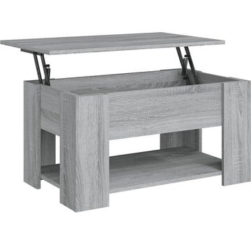 vidaXL vidaXL - Table basse - 79x49x41 - cm - artisanal - bois - gris - sonoma - couleur chêne