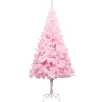 vidaXL vidaXL - Arbre de Noël artificiel - avec - support - 180 - cm - PVC - rose