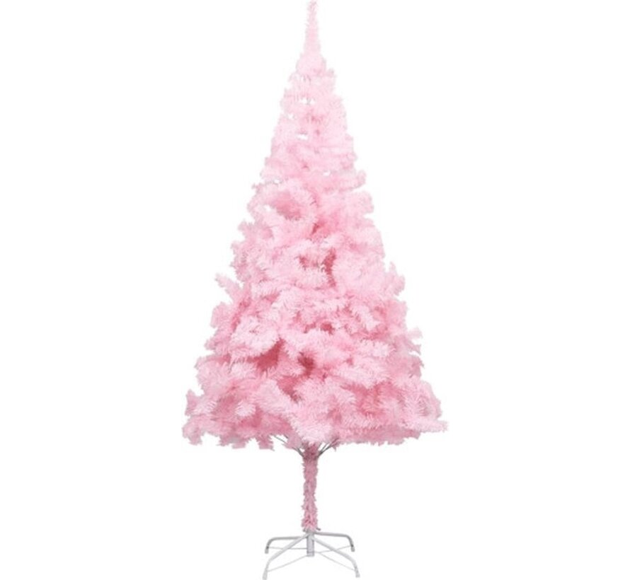 vidaXL - Arbre de Noël artificiel - avec - support - 180 - cm - PVC - rose