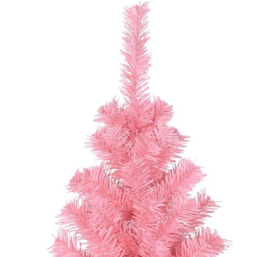 vidaXL - Arbre de Noël artificiel - avec - support - 180 - cm - PVC - rose