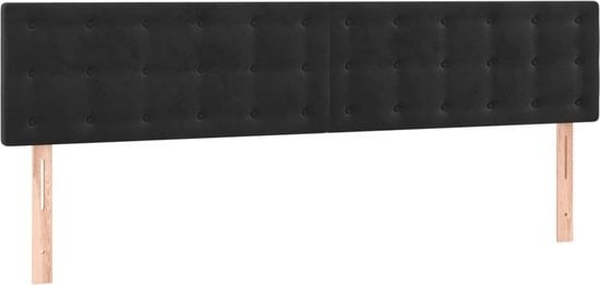 vidaXL - Têtes de lit - 2 - pcs - 100x5x78/88 - cm - velours - noir