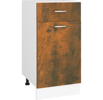 vidaXL vidaXL - Meuble bas - avec - tiroir - 40x46x81,5 - cm - artisanal - bois - chêne fumé