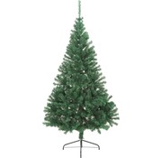 vidaXL vidaXL - Arbre de Noël artificiel - avec - support - demi - 180 - cm - PVC - vert