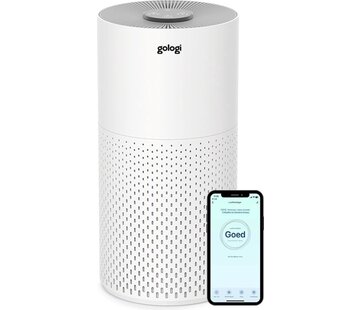 Gologi Purificateur d'air Gologi / Purificateur d'air avec filtre HEPA 13 remplaçable + filtre à charbon - Contre les acariens, le rhume des foins, les allergies, la poussière, - 210m3/h - Avec application