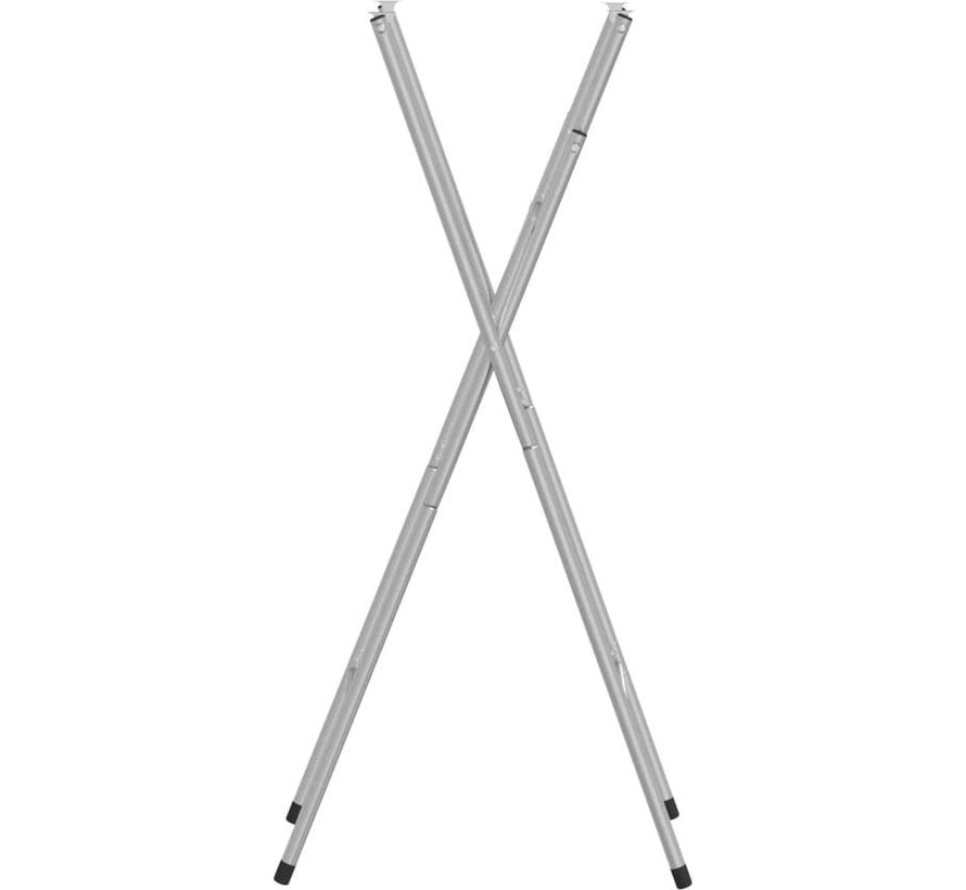 vidaXL - Pieds de table de bar - pliables - 45x53x108 - cm - acier - couleur argentée