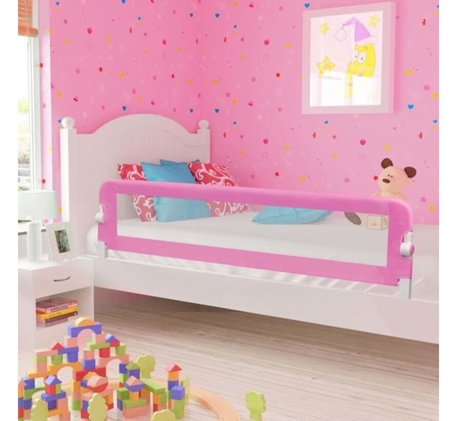 vidaXL Barre de lit pour enfant 120x42 cm polyester rose