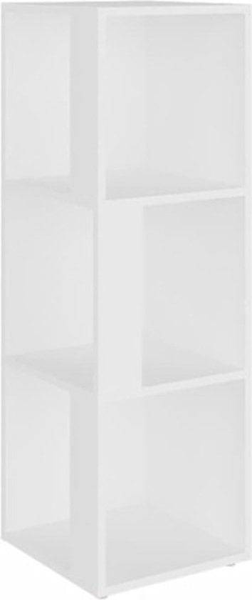 vidaXL - Meuble d'angle - 33x33x100 - cm - aggloméré - blanc