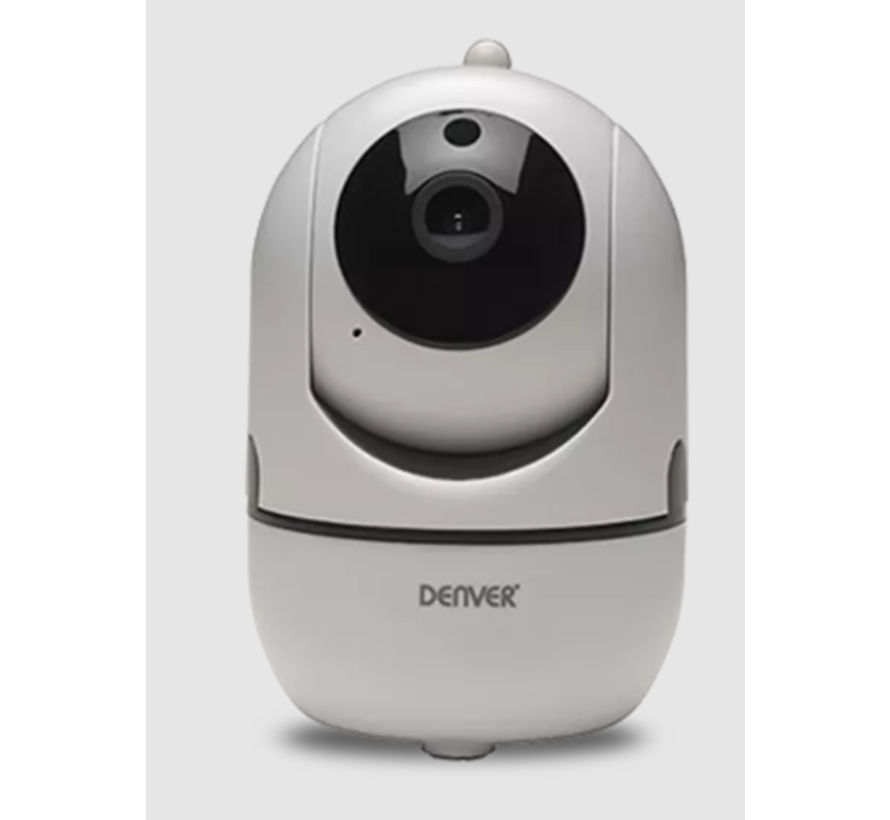 Denver Caméra de sécurité intérieure HD avec TUYA (app) - Caméra Wifi pour animaux de compagnie avec vision nocturne et détection de mouvement - SHC150 - Blanc