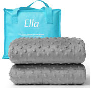 Ella® Couverture lestée pour enfant 2.4kg - 90 x 120cm - Couverture lestée - OEKO-TEX Coton & Minky Fleece