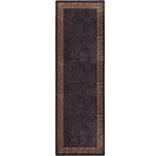 vidaXL vidaXL - Tapis - lavable - antidérapant - 80x300 - cm - noir - et - doré