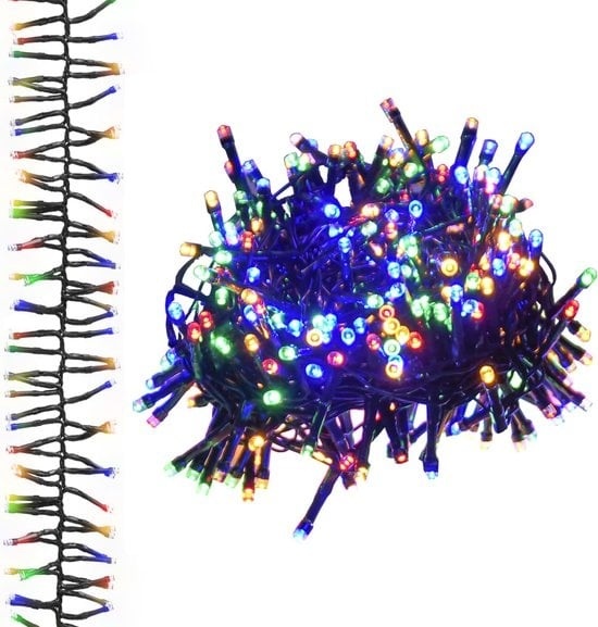 vidaXL - Guirlande lumineuse - grappe - avec - 1000 - LEDs - multicolore - 11 - m - PVC