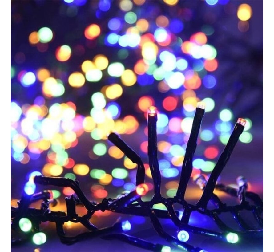 vidaXL - Guirlande lumineuse - grappe - avec - 1000 - LEDs - multicolore - 11 - m - PVC