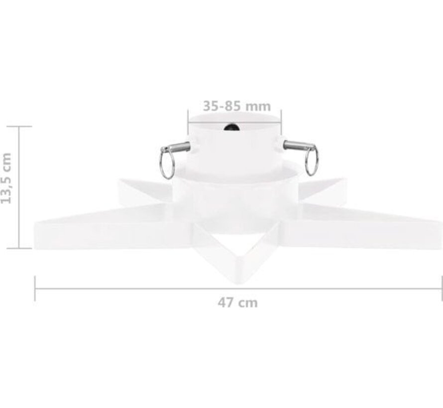 vidaXL - Support de sapin de Noël - 47x47x13,5 - cm - blanc