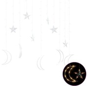 vidaXL vidaXL - Guirlande lumineuse - étoile - et - lune - télécommande - 138 - LED - blanc chaud