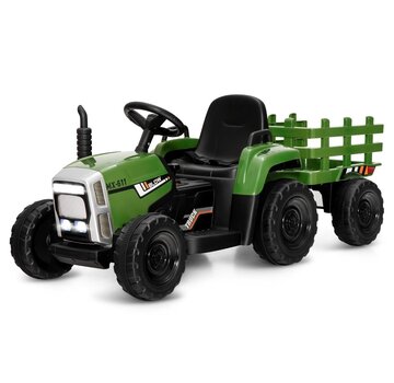 Coast Coast Toy Tractor - Avec remorque - 12V - Vert - 135 x 51 x 53 cm