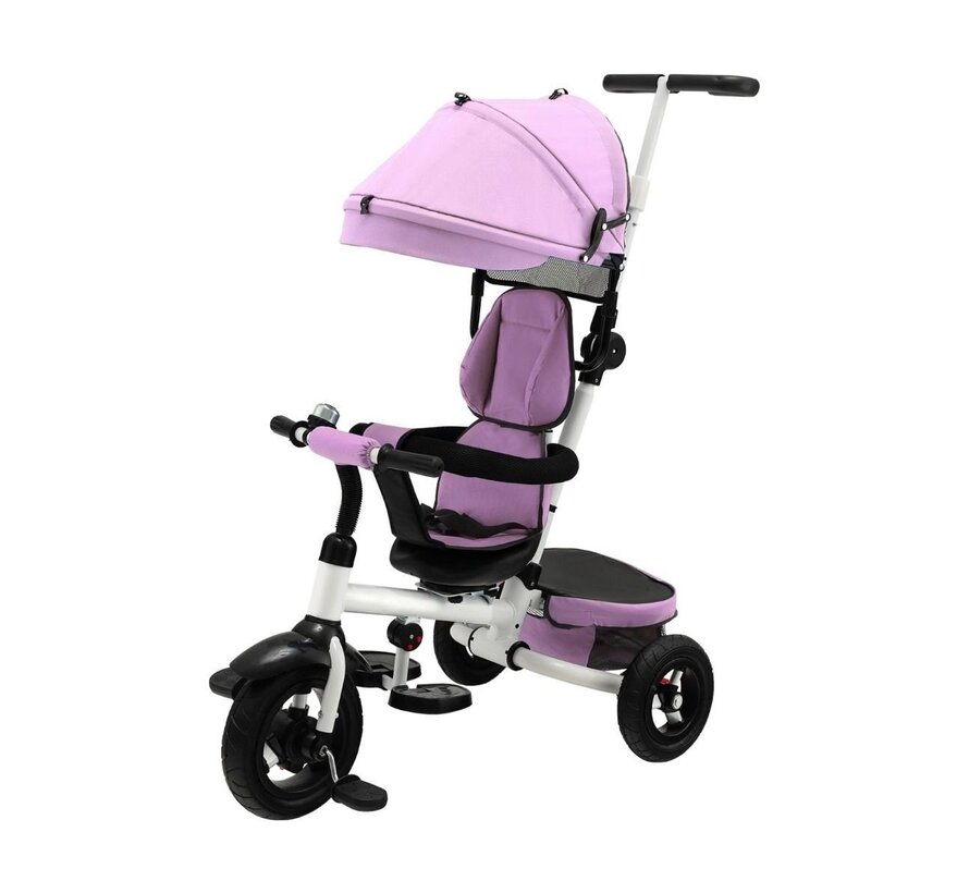 Coast Tricycle - Avec guidon et ceinture de sécurité - 82 x 49 x 97-110 cm - Rose