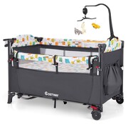 Coast Lit de bébé multifonction Coast - 76 x 108.5 x 83 cm - Gris