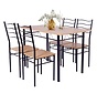 Coast 5 Piece Dining Table Set - Table avec 4 Chaises - 120 x 70 x 75 - MDF/Acier - Couleur Hêtre