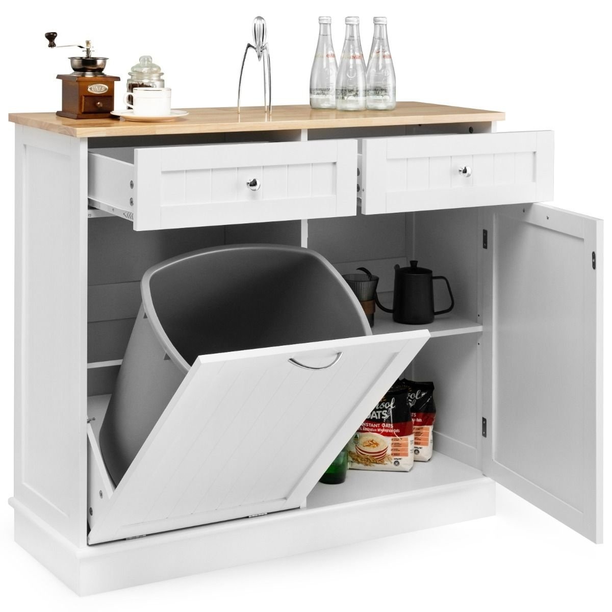 Meuble de cuisine Coast avec 2 tiroirs et 2 armoires - Max. 30 kg - 100 x 36 x 90 cm - Blanc