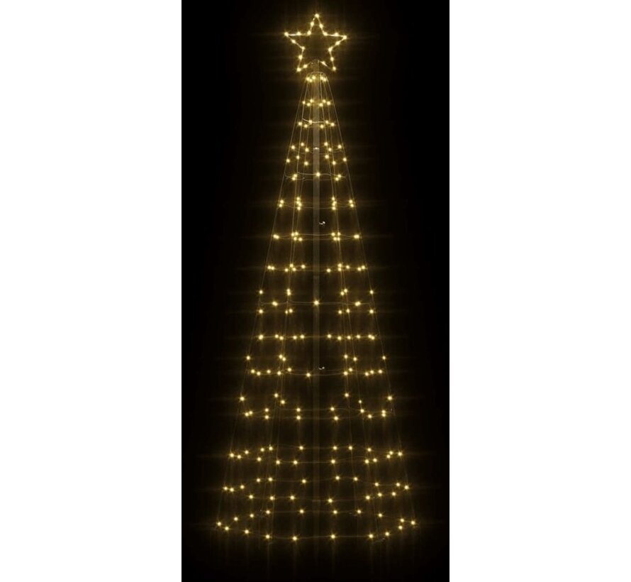 vidaXL - Cône lumineux - avec - broches de terre - 180 - cm - 220 - LEDs - blanc chaud