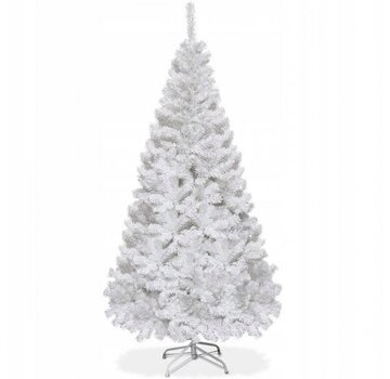 Coast Coast sapin de Noël artificiel - avec support - PVC - métal - 5 kg- 210 cm - blanc