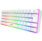 HxSJ HXSJ V700 RGB Membrane wired gaming keyboard - 61keys - TKL - Qwerty - White