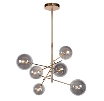 Home Lampe suspendue Alara 6 cluster or