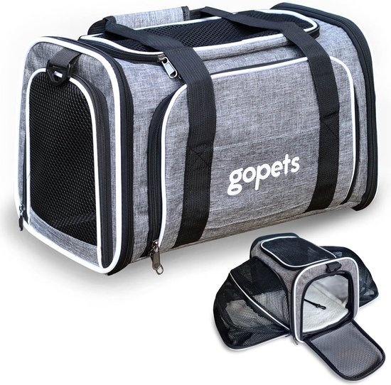 Gopets Sac de voyage pour chien - Jusqu'à 5.5KG - Gris