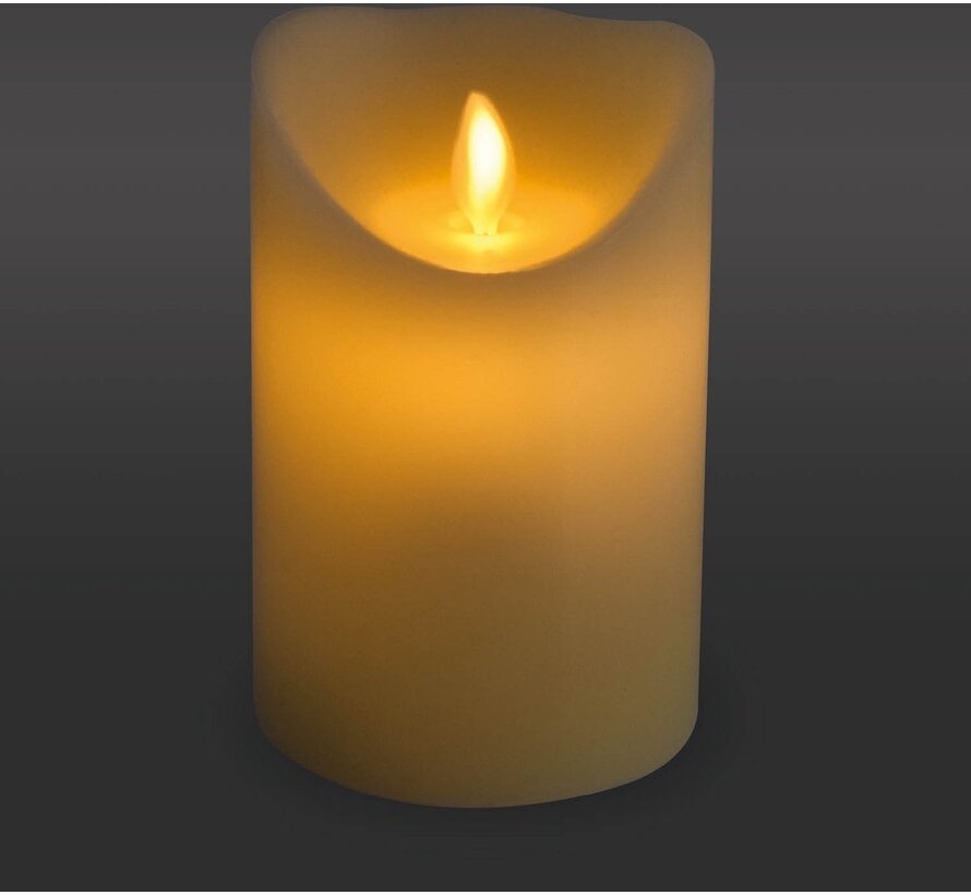 O'DADDY® bougies LED avec flamme mobile - 3x 12,5cm 8d - Avec minuterie et fonction dimmer - Bougies LED avec télécommande