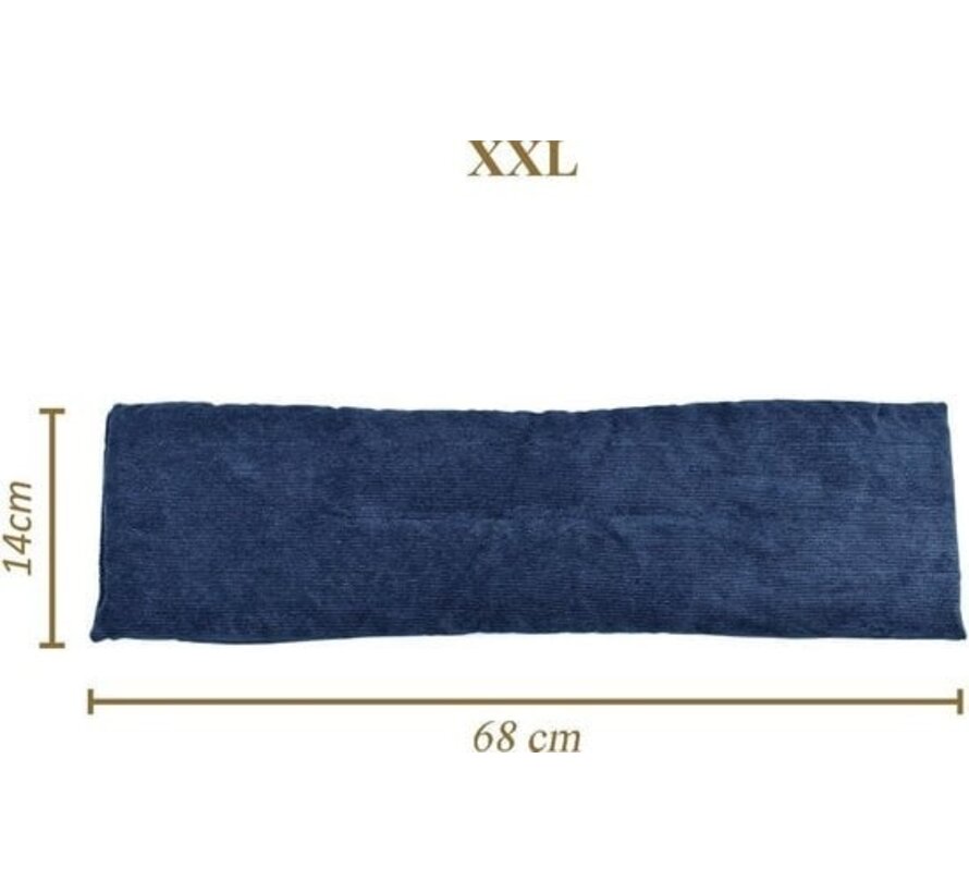 O'DADDY® Pitsack microwave - Pitsack - oreiller pour noyaux de cerises - parfum lavande - pour le dos et la nuque - coussin chauffant XXL - 14 x 68 cm - Coussin chauffant bleu