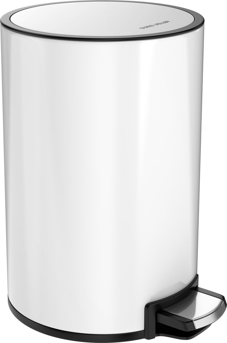 Poubelle pour toilettes/salle de bain - 5 litres - Blanc