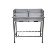 Maxxtools Table de barbecue en acier inoxydable - Garten - Réglable - 100x50.5x87cm