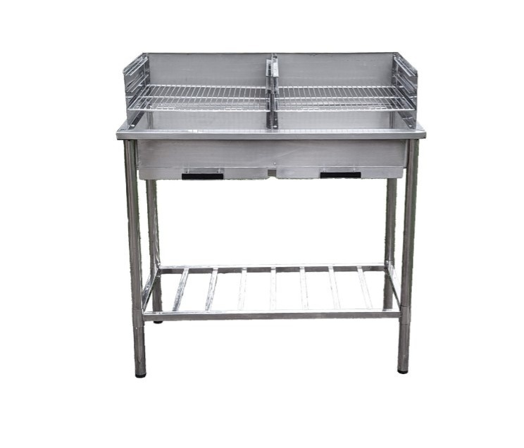 Table de barbecue en acier inoxydable - Garten - Réglable - 100x50.5x87cm