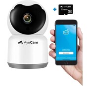 AyeCam AyeCam Pet Camera - Avec App - Incl. 32GB SD - WiFi - Détection de mouvement et de son - Caméra de sécurité - Caméra pour chien