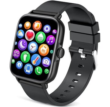 AyeWay AyeWay Smartwatch - Waterproof & Touchscreen - 70 Sports Modes - With App - Smartwatch Men & Women - Black