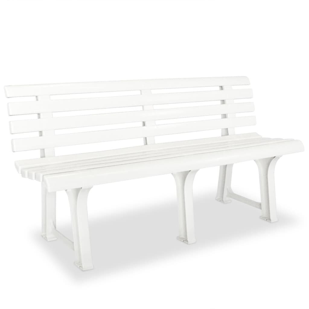 Banc de jardin - vidaXL - 145,5 - cm - plastique - blanc